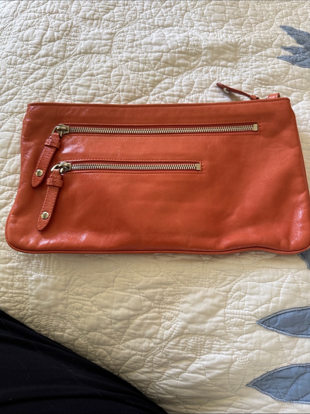 Hobo international Leather Zip-Front Women's Clutch - salmon